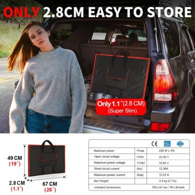 Portable Foldable Solar Panel 18V 100W 160W 200W 300W with 12V Controller to Charge Battery suitable for Camp - Image 6