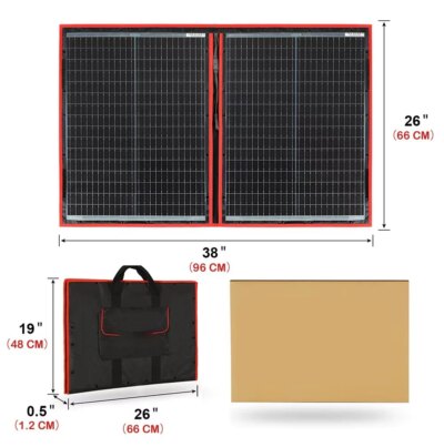 Portable Foldable Solar Panel 18V 100W 160W 200W 300W with 12V Controller to Charge Battery suitable for Camp - Image 4
