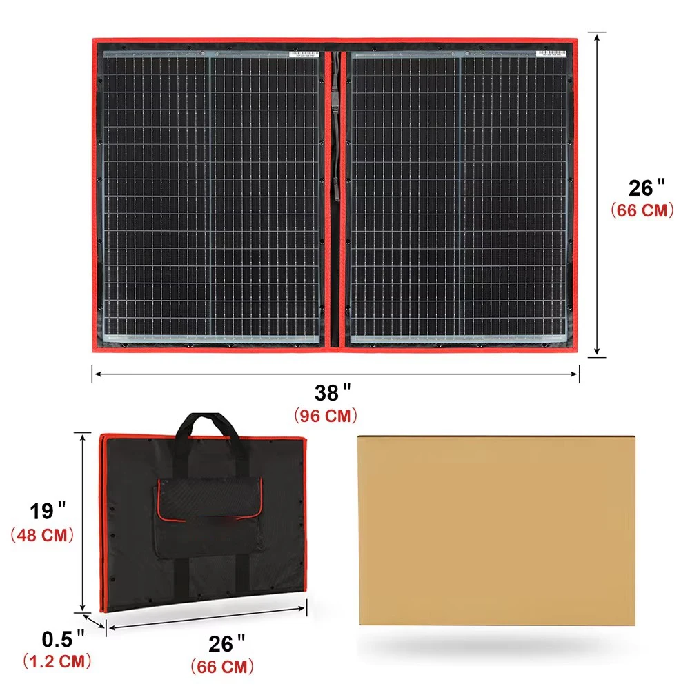 Portable Foldable Solar Panel 18V 100W 160W 200W 300W with 12V Controller to Charge Battery suitable for Camp Portable Foldable Solar Panel 18V 100W 160W 200W 300W with 12V Controller to Charge Battery suitable for Camp