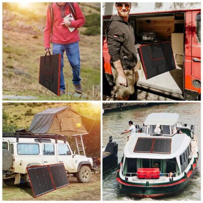Portable Foldable Solar Panel 18V 100W 160W 200W 300W with 12V Controller to Charge Battery suitable for Camp - Image 5