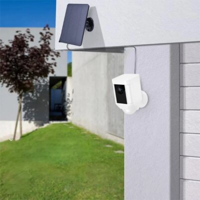 4W 5V Solar Panel Kit Waterproof Adjustable Wall Mount Bracket with 9.8FT Charging Cable for Ring Stick Up&Spotlight Camera - Image 4