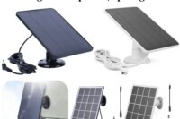 4W 5V Solar Panel Kit Waterproof Adjustable Wall Mount Bracket with 9.8FT Charging Cable for Ring Stick Up&Spotlight Camera