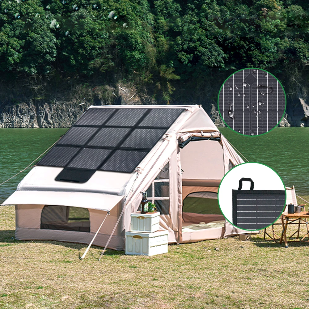 Lvyuan Warehouse IP67 Waterproof Portable Foldable PET Flexible Solar Panels Kit 120W-200W Mono Portable Solar System