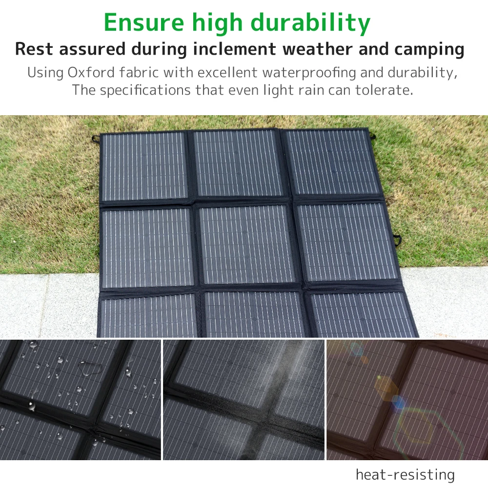 Lvyuan Warehouse IP67 Waterproof Portable Foldable PET Flexible Solar Panels Kit 120W-200W Mono Portable Solar System