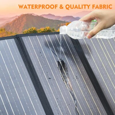 60W Solar Panel With USB DC Port For Outdoor Hiking Camping Portable Battery Power Station Phone Charging Bank Charging Panel - Image 6
