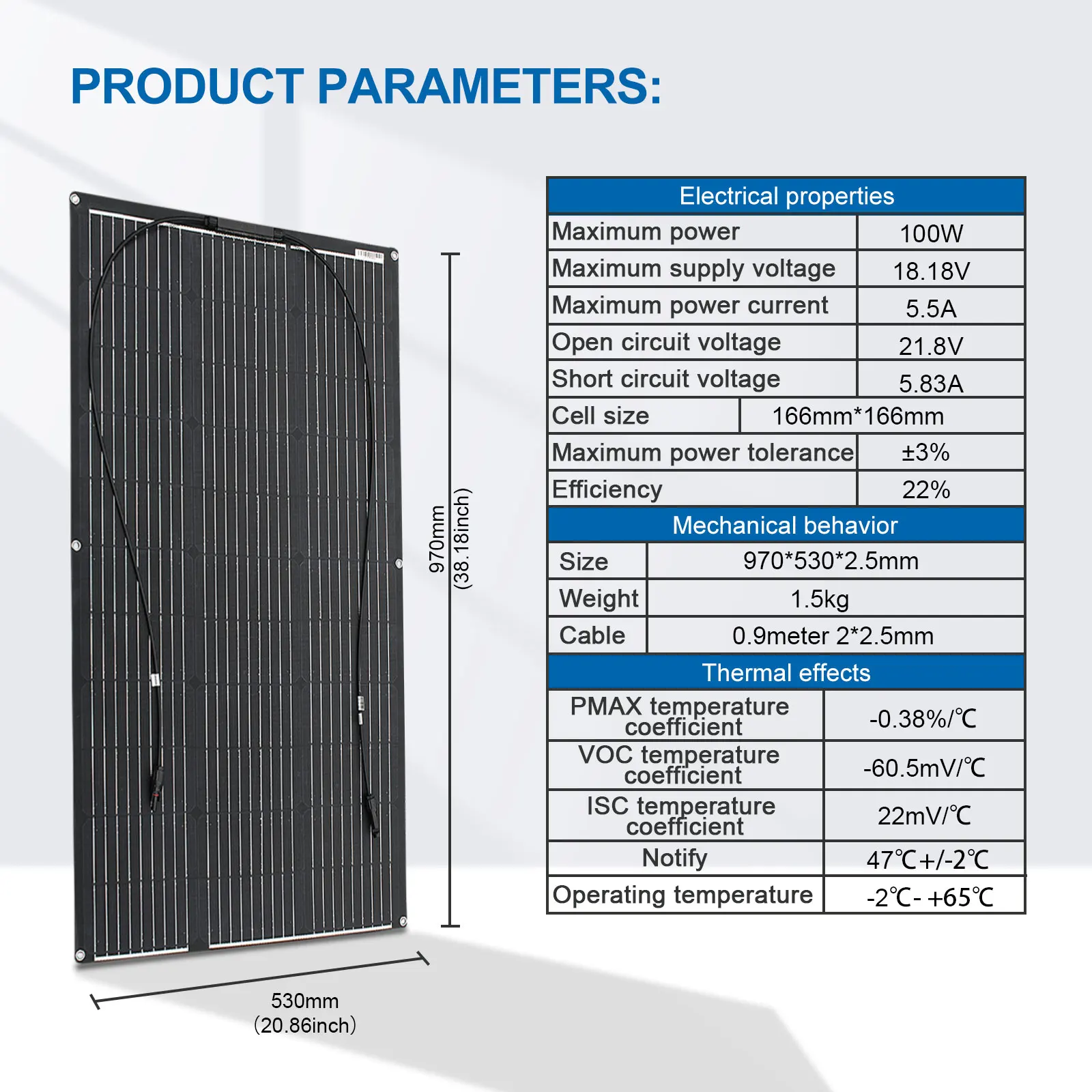 ETFE Flexible Solar Panel 100 W 200W 300W 12 V 24 V Monocrystalline Photovoltaic Module