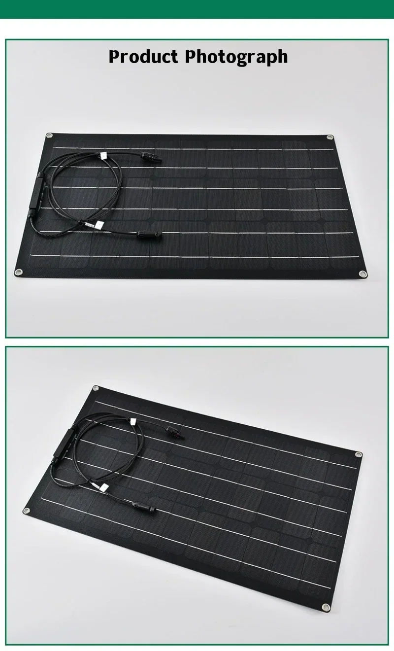 Super Power Solar Panel 500w1000w1500w2000w Suitable For RV Boat Car Household  Camping 18V 36V Battery Charger Solar Panel Kits