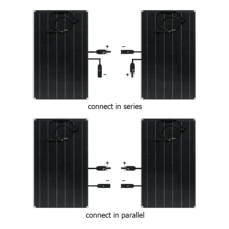 Super Power Solar Panel 500w1000w1500w2000w Suitable For RV Boat Car Household  Camping 18V 36V Battery Charger Solar Panel Kits