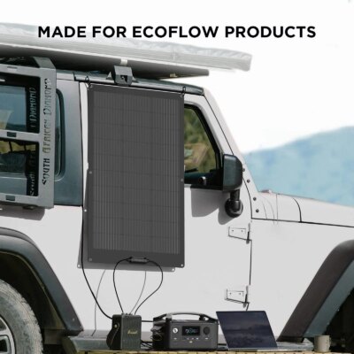 ECOFLOW  100W 12V Solar Panels, High Efficiency Monocrystalline PV Modules, IP68 Waterproofing, Ideal for RV& Marine Rooftop - Image 6