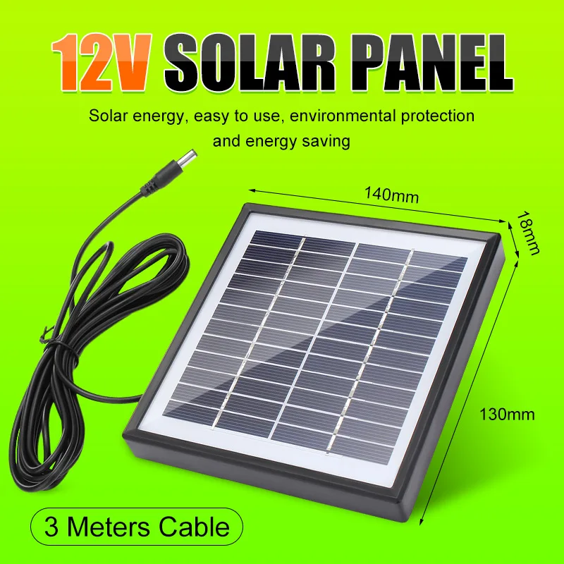 5W 12V Solar Panel Battery Charger Polysilicon Epoxy Panels Outdoor Portable Waterproof DIY For Car RV Boat 3m Cable 5W 12V Solar Panel Battery Charger Polysilicon Epoxy Panels Outdoor Portable Waterproof DIY For Car RV Boat 3m Cable