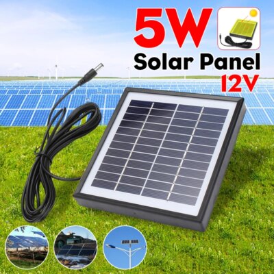 5W 12V Solar Panel Battery Charger Polysilicon Epoxy Panels Outdoor Portable Waterproof DIY For Car RV Boat 3m Cable - Image 3
