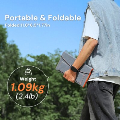 30W Solar Panel full system kit Foldable and portable Waterproof and dustproof Outdoor power bank for RV camping mobile phones - Image 2