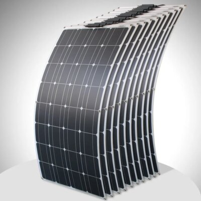 1000w flexible solar panel 12v 24v panel solar 100w monocrystalline  battery charger for rv electric car camping yacht