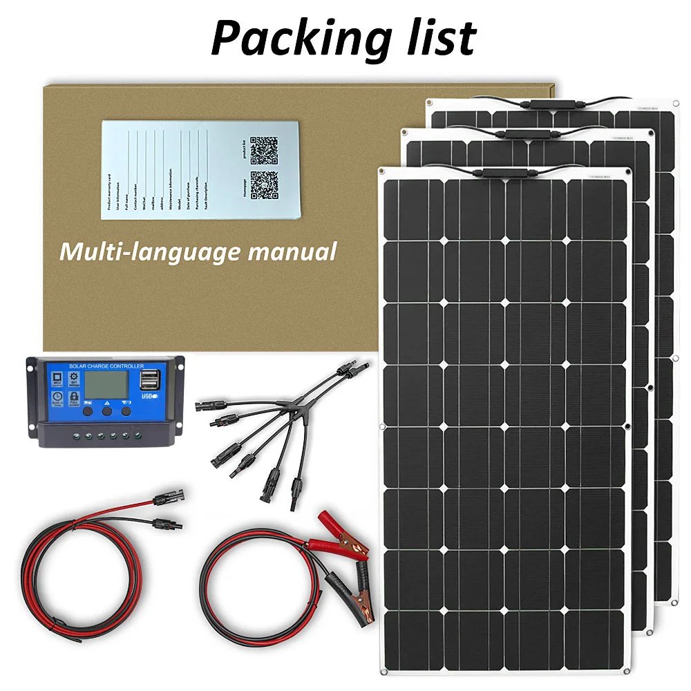 solar panel kit and 300w 200w 100w flexible solar panels 12v 24v high efficiency battery charger module solar panel kit and 300w 200w 100w flexible solar panels 12v 24v high efficiency battery charger module