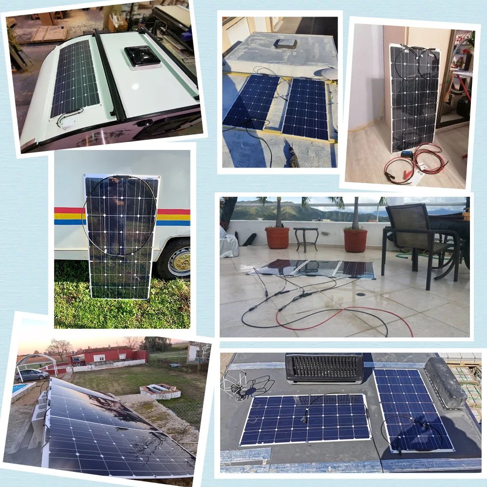 solar panel kit and 300w 200w 100w flexible solar panels 12v 24v high efficiency battery charger module solar panel kit and 300w 200w 100w flexible solar panels 12v 24v high efficiency battery charger module