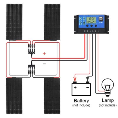 Dokio 18V 100W 200W 400W Rigid Waterproof Solar Panel Set Controller For Home Charge 12V Car Battery Monocrystalline China - Image 5