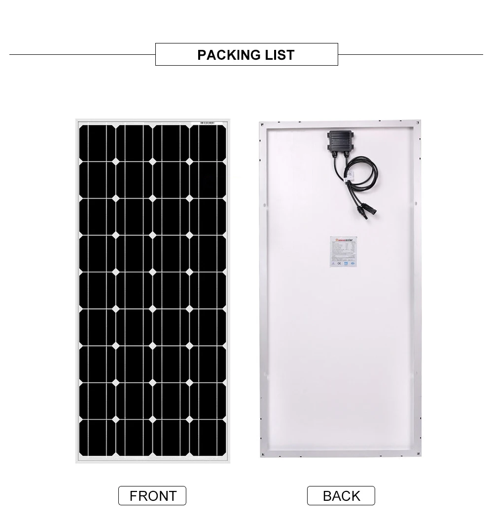 Dokio 18V 100W 200W 400W Rigid Waterproof Solar Panel Set Controller For Home Charge 12V Car Battery Monocrystalline China Dokio 18V 100W 200W 400W Rigid Waterproof Solar Panel Set Controller For Home Charge 12V Car Battery Monocrystalline China