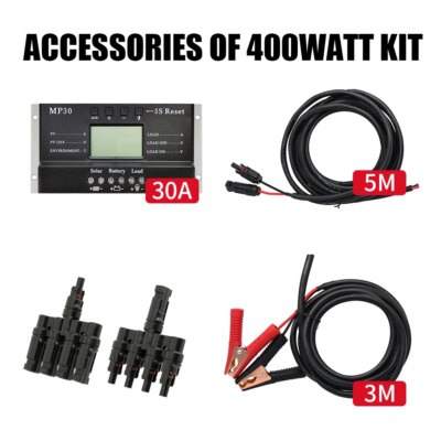 Dokio 18V 100W 200W 400W Rigid Waterproof Solar Panel Set Controller For Home Charge 12V Car Battery Monocrystalline China - Image 3