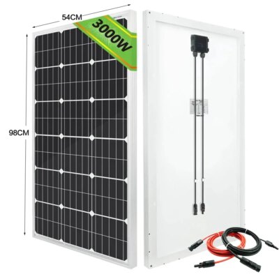 3000W Ultra high power solar panel 12V-24V efficient charging for outdoor household/camping solar power generation system - Image 2