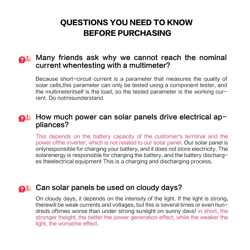 10-1000W Flexible Solar Panels For Outdoor Mobile Phone Charging  Outdoor Street Lights  Portable Appliances