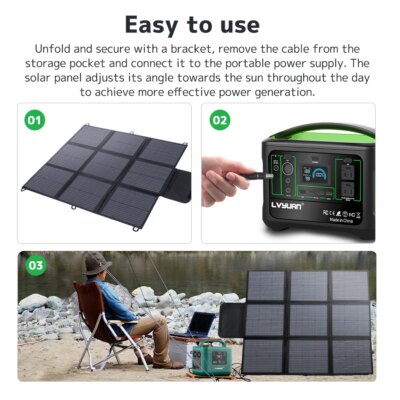 200W/400W Solar Panel Outdoor Power Generation Charging  For LifePo4 Foldable Power Station Solar Panel With Solar Output - Image 5