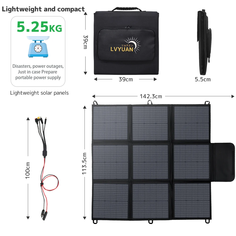 200W/400W Solar Panel Outdoor Power Generation Charging  For LifePo4 Foldable Power Station Solar Panel With Solar Output