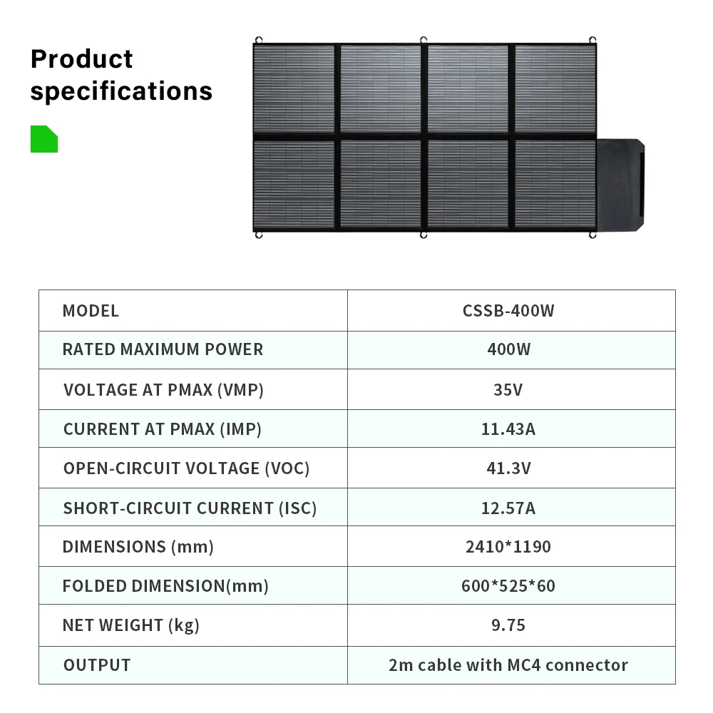 200W/400W Solar Panel Outdoor Power Generation Charging  For LifePo4 Foldable Power Station Solar Panel With Solar Output