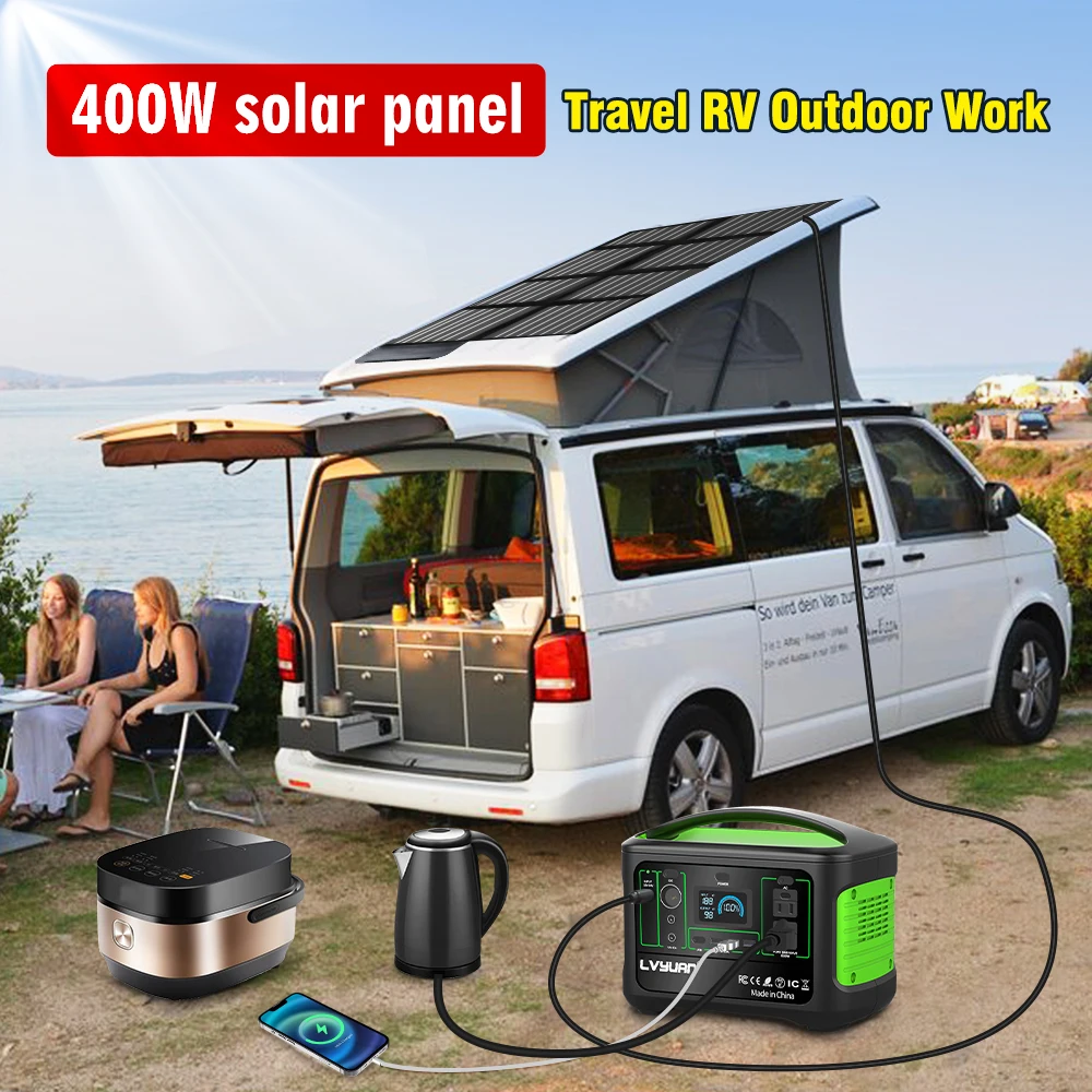 200W/400W Solar Panel Outdoor Power Generation Charging  For LifePo4 Foldable Power Station Solar Panel With Solar Output