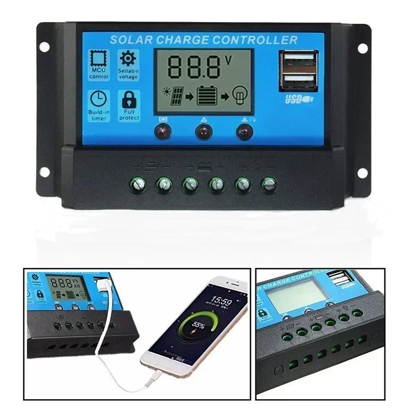 2000W Solar Panel Kit Inverter Solar Controller Waterpfoof Comping Solar Power 110V-220V Generation Intelligent Charging Board