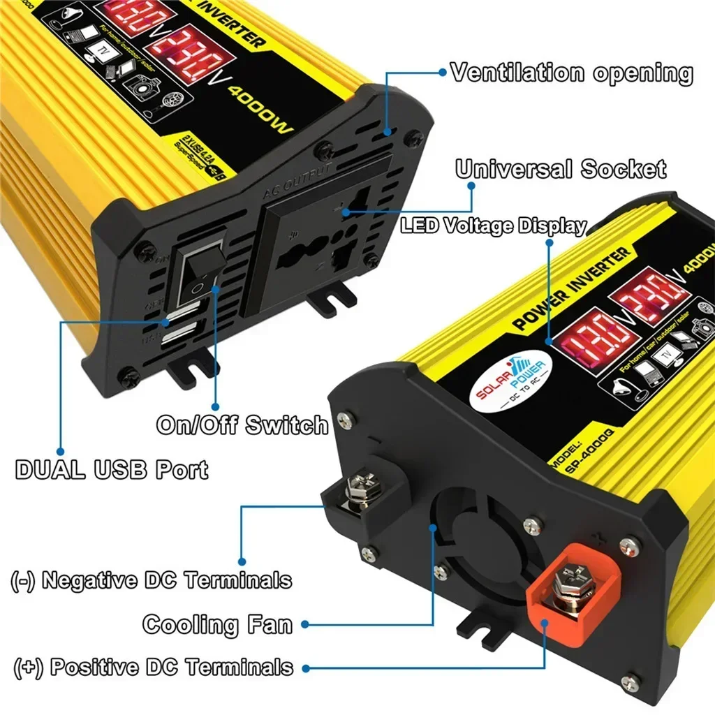 2000W Solar Panel Kit Inverter Solar Controller Waterpfoof Comping Solar Power 110V-220V Generation Intelligent Charging Board