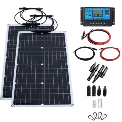 2000W Solar Panel Kit Inverter Solar Controller Waterpfoof Comping Solar Power 110V-220V Generation Intelligent Charging Board - Image 5