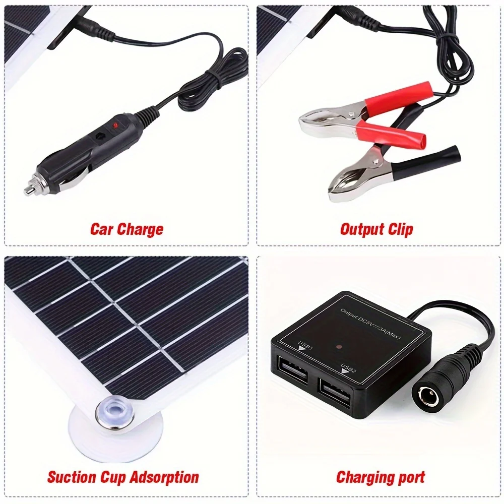12V high-efficiency polycrystalline silicon solar panel power supply, 30-100A PWM controller, used for outdoor phone charger 12V high-efficiency polycrystalline silicon solar panel power supply, 30-100A PWM controller, used for outdoor phone charger