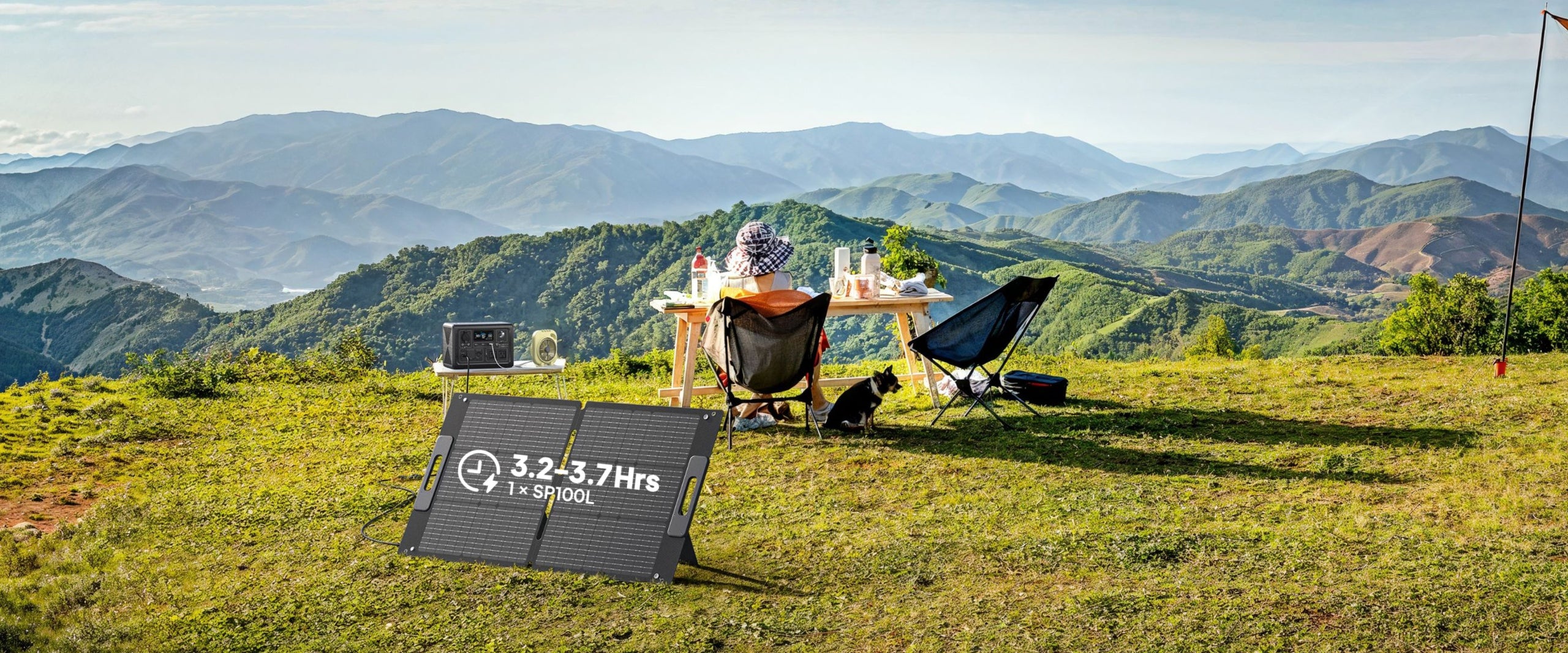 [US Stock]BLUETTI 100 Watt Solar Panel for Portable Power Station EB3A/AC50B/AC70/AC180, Foldable Solar Charger for RV