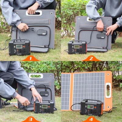 Portable Solar Panel 60W 18V Solar Charger Foldable Battery DC Output PD Type-c for Solar Generator Phones Tablets - Image 4