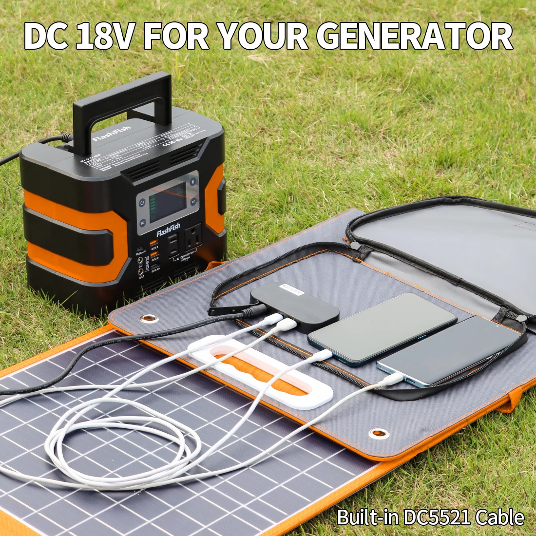 Portable Solar Panel 60W 18V Solar Charger Foldable Battery DC Output PD Type-c for Solar Generator Phones Tablets Portable Solar Panel 60W 18V Solar Charger Foldable Battery DC Output PD Type-c for Solar Generator Phones Tablets