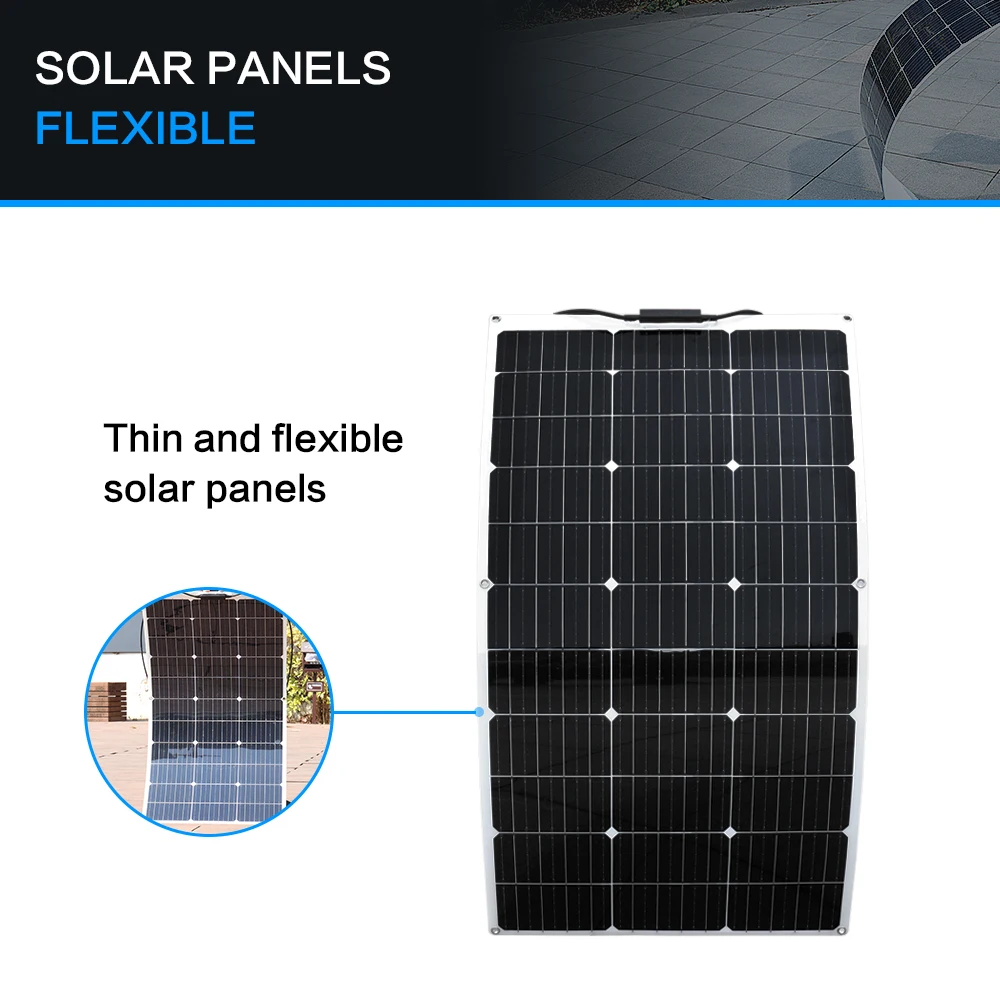 WUZECK 1pcs ~10 pcs Flexible rechargeable solar panel battery 100W 16.5V Photovoltaic Module (100W, 200W, 300W ,400W,500W 1000W) WUZECK 1pcs ~10 pcs Flexible rechargeable solar panel battery 100W 16.5V Photovoltaic Module (100W, 200W, 300W ,400W,500W 1000W)