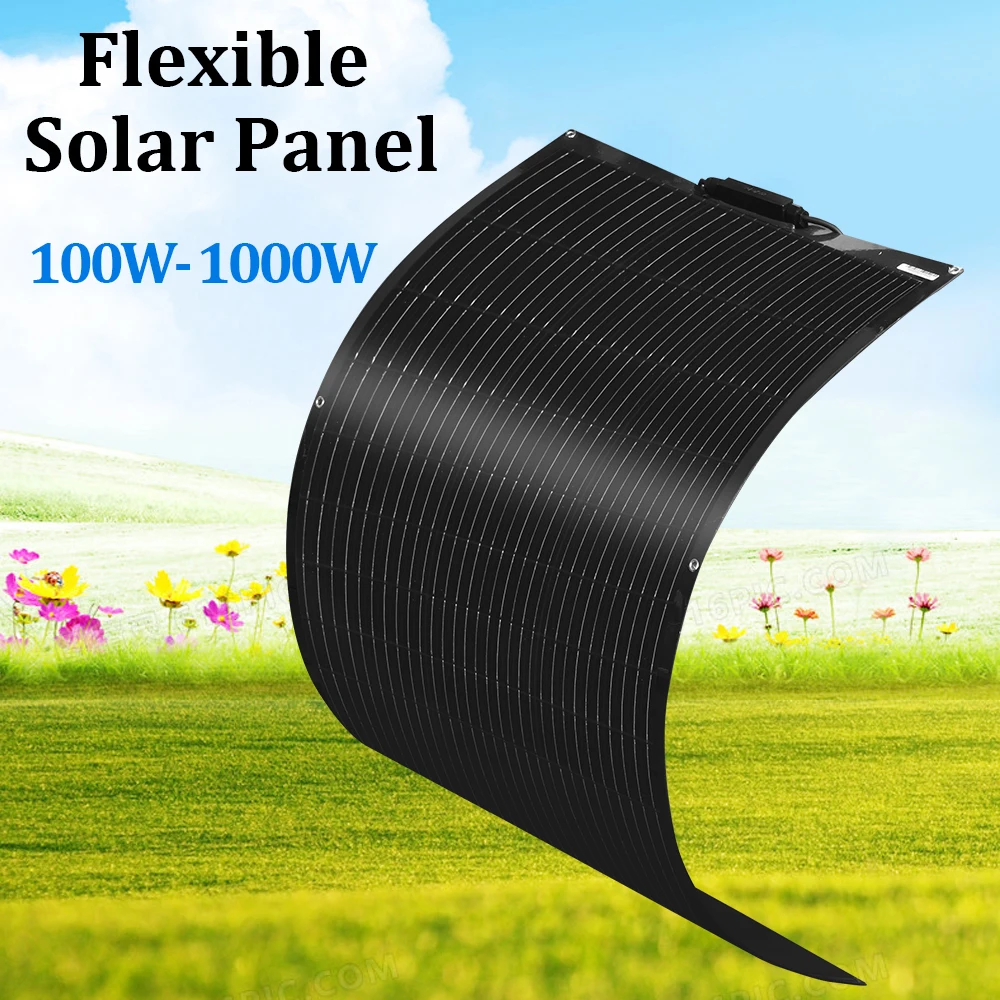 WUZECK 1pcs ~10 pcs Flexible rechargeable solar panel battery 100W 16.5V Photovoltaic Module (100W, 200W, 300W ,400W,500W 1000W) WUZECK 1pcs ~10 pcs Flexible rechargeable solar panel battery 100W 16.5V Photovoltaic Module (100W, 200W, 300W ,400W,500W 1000W)