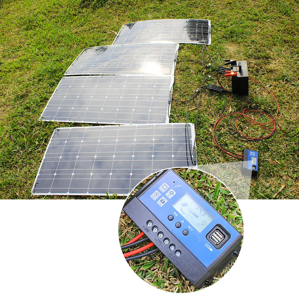 100w panel solar 200w 12v mono solar cell outdoor flexible solar panel kit for light home lead acid battery 100w panel solar 200w 12v mono solar cell outdoor flexible solar panel kit for light home lead acid battery