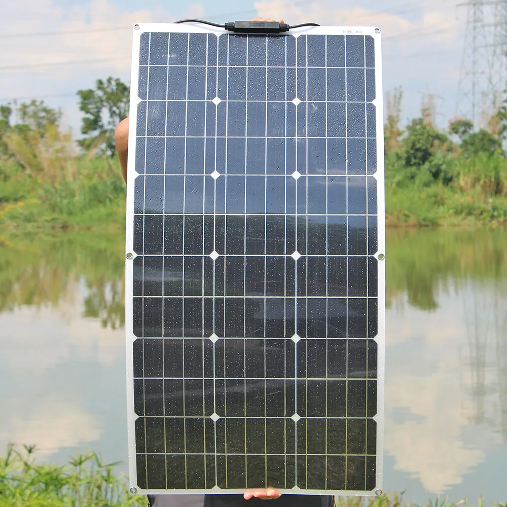 100w panel solar 200w 12v mono solar cell outdoor flexible solar panel kit for light home lead acid battery 100w panel solar 200w 12v mono solar cell outdoor flexible solar panel kit for light home lead acid battery