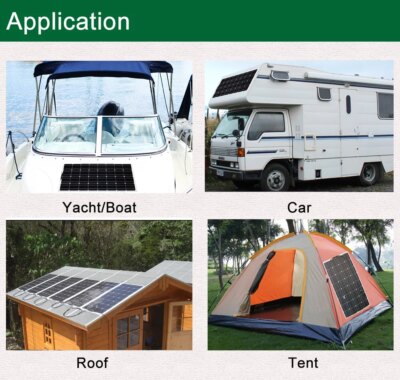 100w panel solar 200w 12v mono solar cell outdoor flexible solar panel kit for light home lead acid battery - Image 6