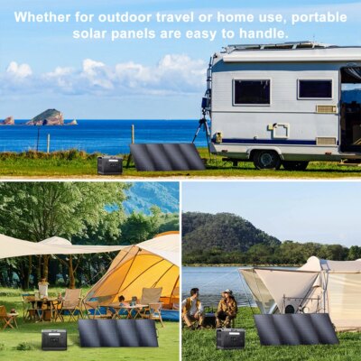 SOLARPLAY 200W Portable Foldable Solar Panel 18V Flexible Solar Panel for Family Camping Trip for Tourism Camping Power Station - Image 6