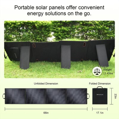 SOLARPLAY 200W Portable Foldable Solar Panel 18V Flexible Solar Panel for Family Camping Trip for Tourism Camping Power Station - Image 3
