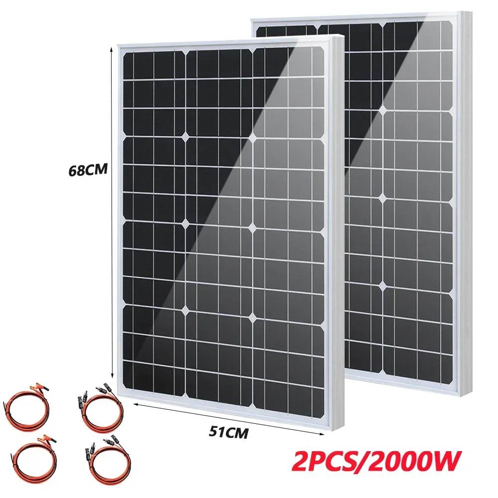 3000W Solar Panel 18V High Efficiency 3KW Portable Power Bank Flexible Charging Outdoor Solar Cells For Battery Home RV Camping