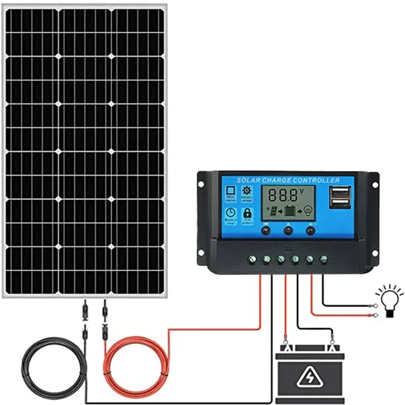 3000W Solar Panel 18V High Efficiency 3KW Portable Power Bank Flexible Charging Outdoor Solar Cells For Battery Home RV Camping