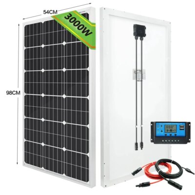 3000W Solar Panel 18V High Efficiency 3KW Portable Power Bank Flexible Charging Outdoor Solar Cells For Battery Home RV Camping - Image 2
