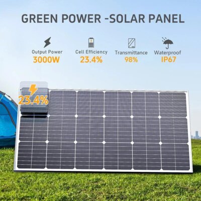 3000W Solar Panel High Efficiency Solar Cell Portable Power Bank Flexible Charging Outdoor Solar Cells For Home Camping - Image 2
