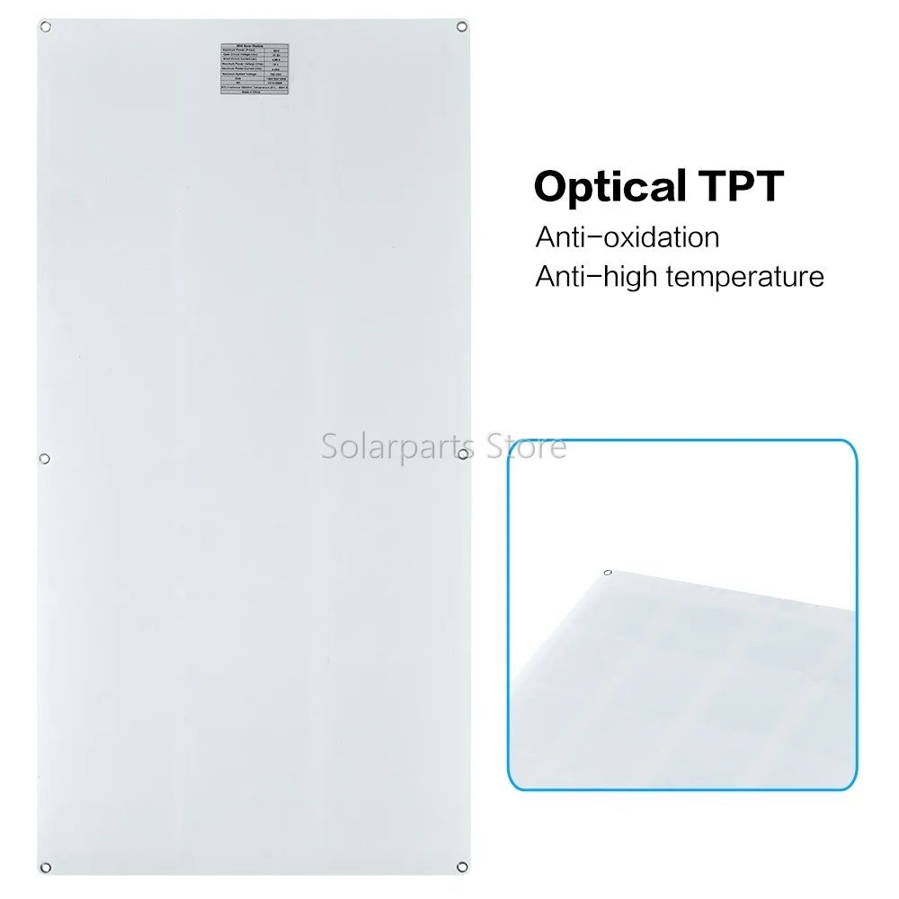 Flexible Solar Panel 200W 100W 19.8V Monocrystalline Charger Off-Grid 12V /24V Battery RV Boat Cabin Van Car Trailer (Front Bump