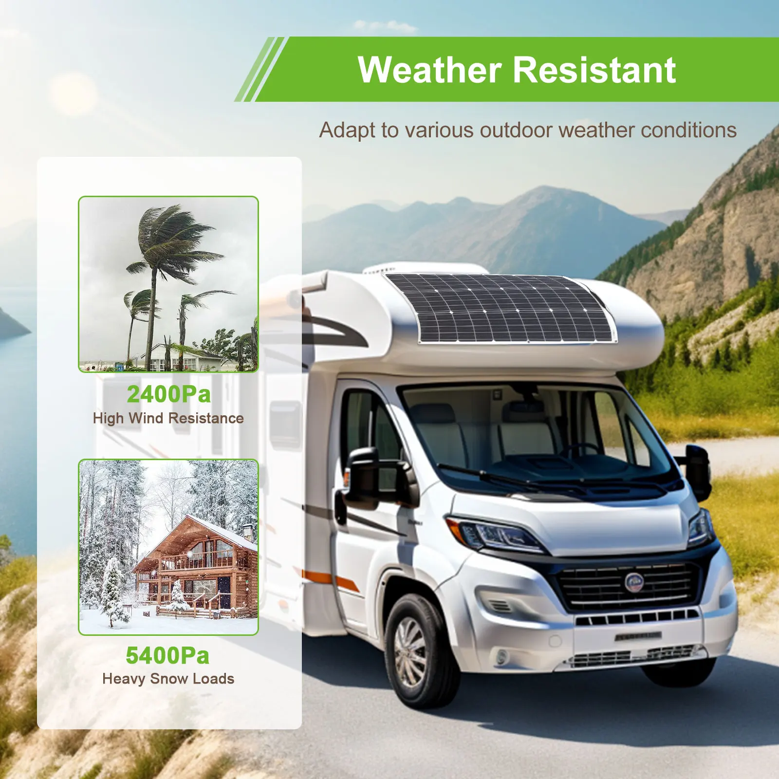 12V Flexible Solar Panel 100W 200W 300W Monocrystalline Waterproof Bendable Best Solar Panel system for Outdoor China
