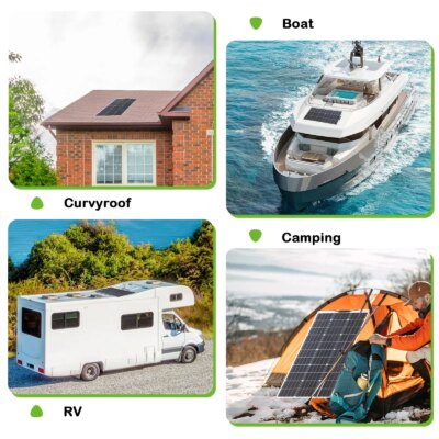 12V Flexible Solar Panel 100W 200W 300W Monocrystalline Waterproof Bendable Best Solar Panel system for Outdoor China - Image 6