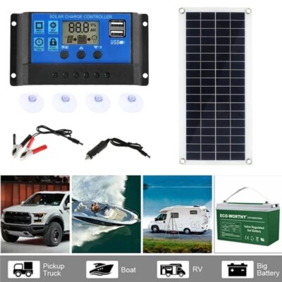 1000W Solar Panel 12V Solar Cell 10A-100A Controller Solar Panel for Phone RV Car MP3 PAD Charger Outdoor Battery Supply - Image 2